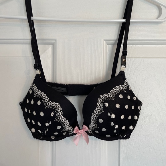 Victoria's Secret Black & White Polka Dot Bra - Picture 1 of 5